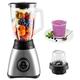 Blender Smoothie Maker, Multifunctional Powerful 2 in 1 Electric Juicer Grinder for Fruit, Vegetables, Protein Shakes, Glass, 1.5 liters