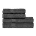 Homelover Organic Cotton 4 Piece Towel Set - 2 Bath Towels, 2 Hand Towels,%100 Turkish Cotton Extra Large Luxury Towel Sets for Bathroom, Hotel Quality Soft Towels Set, Coal Grey