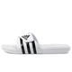 adidas Unisex-Adult Adisage Slide Sandal, white/black/white, 13 Women/12 Men