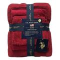 U.S. Polo Assn. Premium 6-Piece Zero-Twist Towel Set - 2 Bath Towels, 2 Hand Towels and 2 Face Towels - Highly Absorbent, Fast Drying and Super Soft Hotel Quality 100% Cotton Set