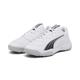 Handballschuh PUMA "Accelerate Handballschuhe Jugendliche" Gr. 37, schwarz-weiß (white black concrete gray) Kinder Schuhe