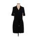 White House Black Market Casual Dress - Shirtdress: Black Dresses - Women's Size 6