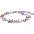 Swarovski Gema Rhodium Plated Multicoloured Crystal Bracelet - Medium