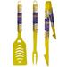 LSU Tigers 3 pc Color BBQ Tool Set - Siskiyou Buckle C3CC43