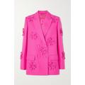 Valentino Garavani - Double-breasted Wool And Silk-blend Crepe Blazer - Pink