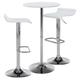 Ensemble table et tabourets de bar 2 personnes en similicuir Blanc