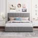 Queen size Upholstered Platform Storage bed w/Hydraulic System