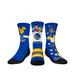 Youth Rock Em Socks Mickey Mouse Royal Golden State Warriors Three-Pack Disney Crew Set