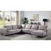 Bori Mid-Century Modern Grey Linen-like U-Shaped Sectional by Furniture of America