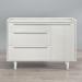 Modern Wood Grain Dresser with 3 Drawers Storage, Cabinet Entryway Floor Cabinet Sideboard with Solid Wood Legs for Bedroom