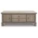 Signature Design by Ashley Lexorne 4 Legs Coffee Table w/ Storage Wood in Brown/Gray | 19 H x 50 W x 28 D in | Wayfair T924-1