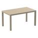 Wade Logan® Ayvah Plastic Dining Table Plastic in Gray/Brown | 55 Inch | Outdoor Dining | Wayfair 789657BE5D9D42488316F1430CD25DAD