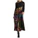 YUNAFFT Clearance Dresses Plus Size Fire Sale Women Autumn And Winter Casual Slim Long-Sleeved Long Bohemian Printed Dress Fall Dresses For Women