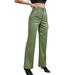 iOPQO Leather Pants Wide Leg Sweatpants Women Women Faux Leather Pants Pockets High Waist Straight Leggings Slim Fit Trousers Vintage Pants Plus Size Pants Leggings for Women Bodysuit Grey Pants S