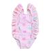 Summer Girl 2 Piece Hawaiian Swimsuit Tie Dye Swimwear Floral Tops Drawstring Bikini Bottoms Suit Girls Suit Girls Bikini New Split Water Drop Print Bikini