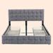 Red Barrel Studio® Resor Bed Upholstered/Metal in Gray | 39.4 H x 78.7 D in | Wayfair 13B6B900D038454DB6AE37CCF11AAF20
