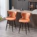 Rosdorf Park 2-Piece Modern 180° Swivel Bar Stool Chairs w/ Metal Legs Metal in Orange | 37.4 H x 19.6 W x 21.6 D in | Wayfair
