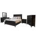 Wildon Home® Heile Solid Wood Platform 6 Piece Bedroom Set Wood in Black/Brown | 65 H x 65 W x 86.25 D in | Wayfair
