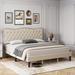 Winston Porter Tufted Low Profile Platform Bed Upholstered in Brown | 45.3 H x 57.9 W x 78.4 D in | Wayfair 5BDB9B82F7754D3F892B47345B75DE18