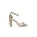 Vince Camuto Heels: Gray Print Shoes - Women's Size 8 1/2 - Open Toe