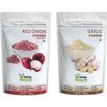 QURA Red Onion Powder & Garlic Powder – 1 KG Each I Fresh Flavor & Taste I Seasoning Powder I Use in sauces, Salad dressings, Gravies & stews I 100% Pure & Natural (Pack of 2) (Extra Super Saving)