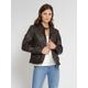 Lederjacke MUSTANG "Blanca" Gr. L, braun (dark brown) Damen Jacken Lederjacken