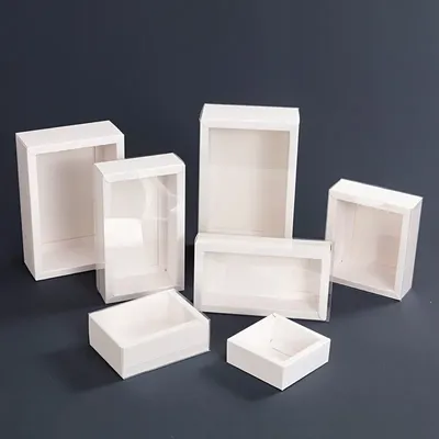 Boîte cadeau en papier kraft avec fenêtre en PVC transparent présentoir exquis MELBox GT strass