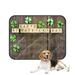 PKQWTM Happy St Patricks Day Wooden Blocks Shamrocks Rustic Wooden Pet Dog Cat Bed Pee Pads Mat Cushion Potty Dogsblankets Crate Bed Kennel 36x48 inch