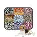 ECZJNT Tiger Zebra Giraffe Leopard Cow Cheetah Colorful Prints Pet Dog Cat Bed Pee Pads Mat Cushion Potty Dogsblankets Crate Bed Kennel 14x18 inch
