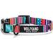 Wolfgang Premium Adjustable Dog Training Collar Made in USA Quetzal Print Small (5/8 Inch x 8-12 Inch)