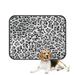 ECZJNT Leopard Print Pattern Gray Scale Pet Dog Cat Bed Pee Pads Mat Cushion Potty Dogsblankets Crate Bed Kennel 25x30 inch