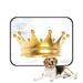 PKQWTM Shiny Gold Crown Isolated On White Pet Dog Cat Bed Pee Pads Mat Cushion Potty Dogs Blankets Crate Bed Kennel 28x36 inch