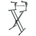 Rockville RKS42X X-Stand 2-Tier Keyboard or DJ Stand Fits Korg Kronos 73