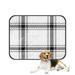 ECZJNT Lumberjack Black White Hipster Tartan Buffalo Check Plaid Pet Dog Cat Bed Pee Pads Mat Cushion Potty Dogsblankets Crate Bed Kennel 14x18 inch
