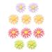 10pcs Resin Flower Push Creative Decoration Pushpin Thumbtack Home Office Supplies (Daisy)