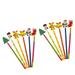 24pcs Creative Pencils Wooden Cartoon Design Pencils Students (Random Color)