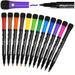 12 Colors Fine Point Magnetic Dry Erase Marker for Kids Whiteboard Markers Capped Board Markers with Eraser Washable