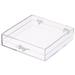 Square Multi-function Jewelry Case Portable Jewelry Storage Box Clips Container Desktop Organizer Wear Nail Box TRANSPARENT