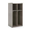 Tot Mate 2-Section Wall Locker Cubby with Coat Hooks Wood Elm Gray 19 W x 15 D x 37 1/2 H Assembled