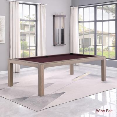 Olivia GreyWash Ash 8ft Billiard Slate Pool Table with dining top