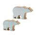 Wood Polar Bear Decor (Set of 2)