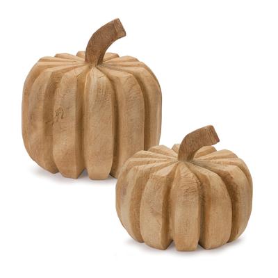 Carved Pumpkins (Set of 2)