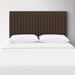 AllModern Contrada Upholstered Solid Wood Panel Headboard Upholstered in Black/Brown | 51 H x 74 W x 4 D in | Wayfair