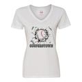 Inktastic Cooperstown Baseball Breakthrough Women s V-Neck T-Shirt