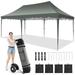 SANOPY 10 x 20 Outdoor Canopy Pop up Canopy Tent Party Instant Shelter Gazebo Portable Car Canopy Without Sidewalls for Patio Picnic Carport Party Wedding Gray