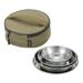 CAMPINGMOON 4pcs Stainless Steel Plates and Bowls Set Camping Dinner Dish Set with Carry Bag for Camping Hiking Backpacking Picnics