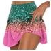 Mlqidk Skorts for Women Casual Summer Build In Shorts Golf Skort High Waisted Sport Athletic Running Activewear Hot Pink XXXL