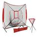 ZENY 7 x 7 Baseball Softball Practice Net with Strike Zone & Ball Caddy Stand Baseball Hitting Practice Set