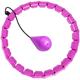Weighted Fitness Hoop Plus Size for Adults Smart Exercise Hoop for Women Weight Loss 2 in 1 Adjustable Circular Massage with 24 Detachable Knots Fitness Equipment(purple)-A
