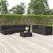 Latitude Run® 8 - Person Seating Group w/ Cushions in Black | 21.7 H x 21.3 W x 21.3 D in | Outdoor Furniture | Wayfair